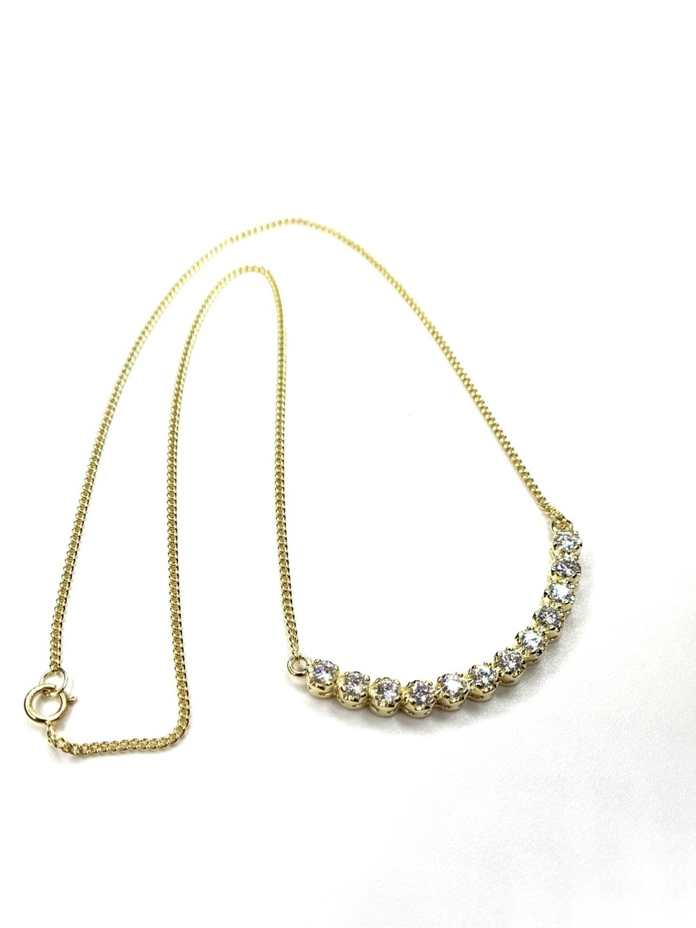 MOISSANITE 18K YG 3 c.t.w Necklace VIDEO - Picture 6 of 8